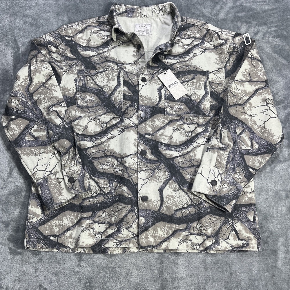 Nomad Jacket Shirt Mens M Tree Camo Mossy Oak Elements Shacket Canvas Tapestry